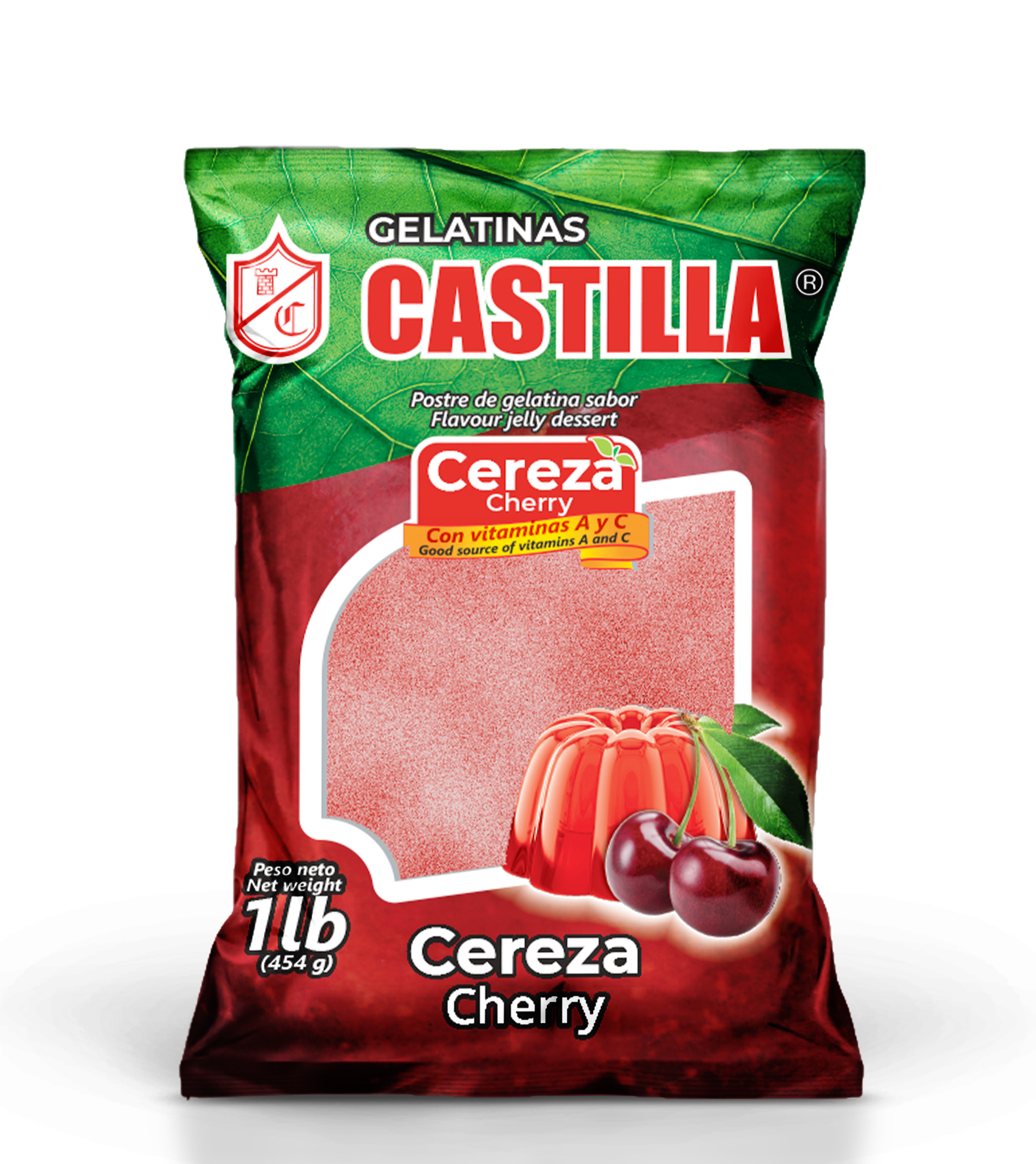 Gelatina castilla sabor Cereza 450g